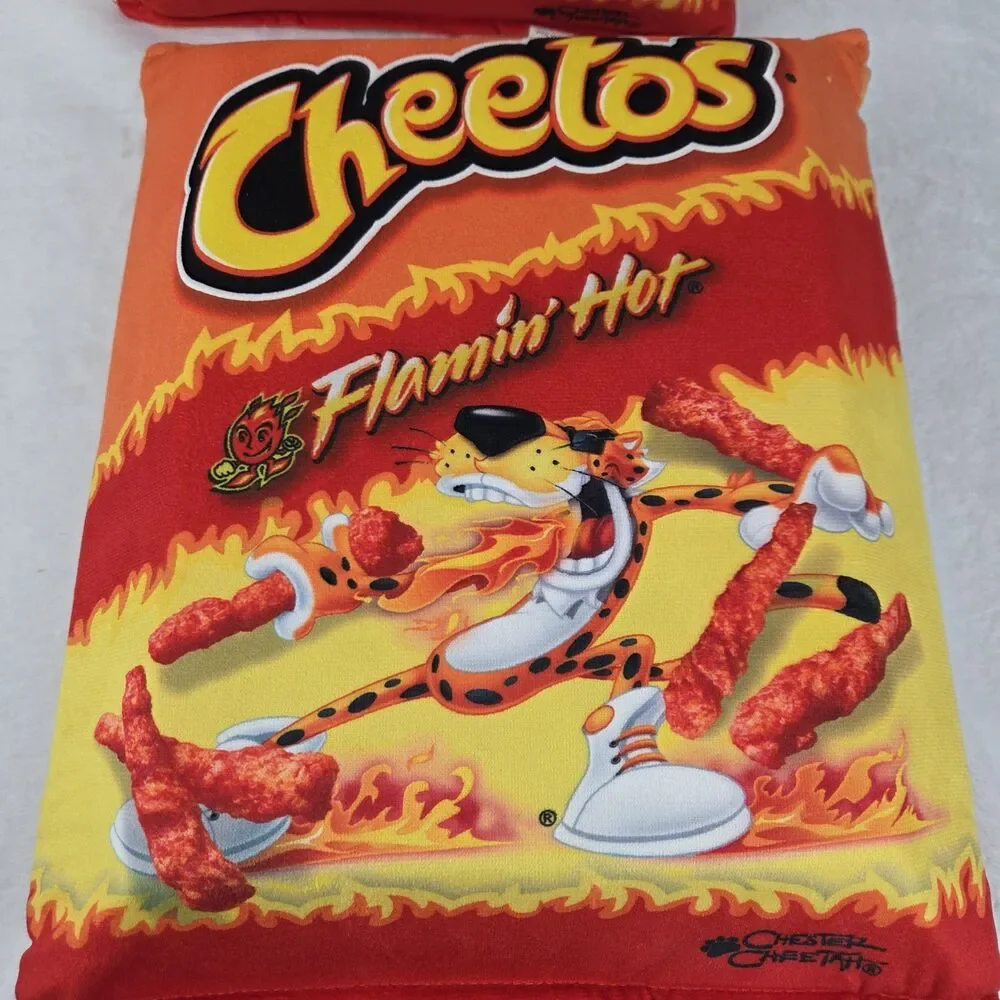 Lot of 2 Snuggie‎ Flamin' Hot Cheetos 2-in-1 Pillow and Snack Tray NWOT
